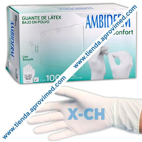 Guantes de látex para exploración no estériles — Paquete 100 pzas