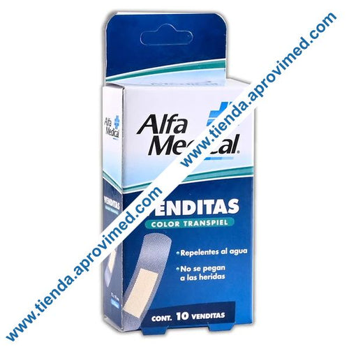 Venditas adhesivas Transpiel 19x72 mm — Caja con 10 piezas
