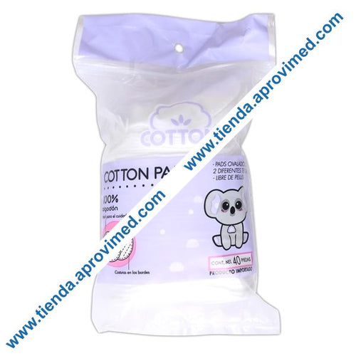 Discos de algodón facial desechables para limpieza — Paquete 40 pzs