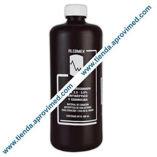 Agua oxigenada antiséptica al 3.5% — Frasco 500 ml