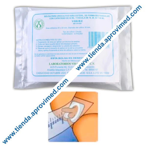 Bolsa para Urocultivo Estéril Infantil — Paquete 10 Pzas
