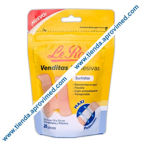 Venditas adhesivas surtidas para heridas menores — Bolsa 20 pzas