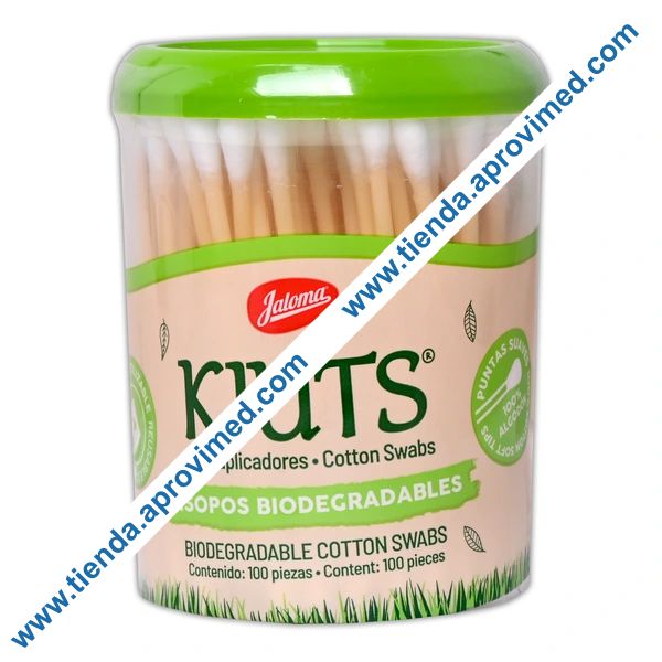 Hisopos de algodón biodegradables para múltiples usos — Tarro 100 pzas