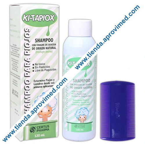 Shampoo repelente de piojos con peine liendrero — 120 ml