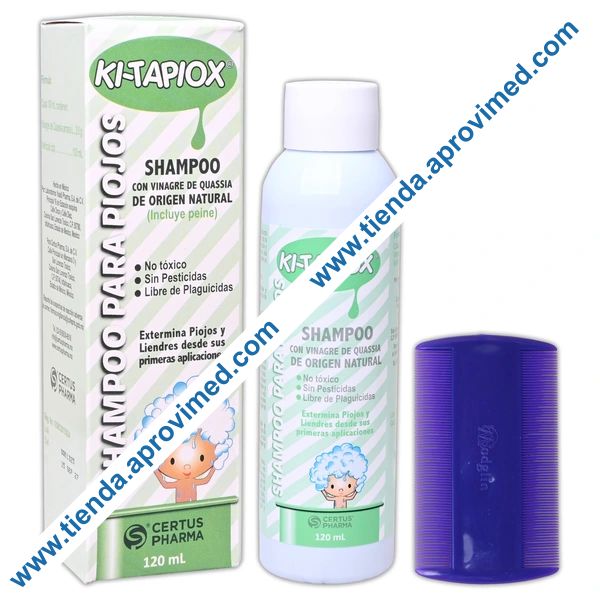 Shampoo repelente de piojos con peine liendrero — 120 ml