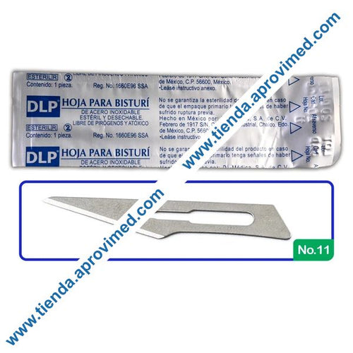 Hoja de bisturí de acero inoxidable No. 11 — 1 pieza
