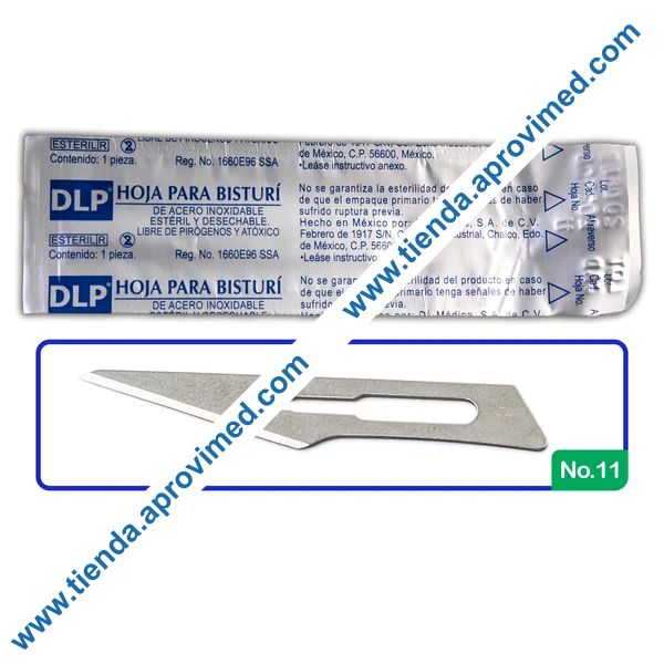 Hoja de bisturí de acero inoxidable No. 11 — 1 pieza