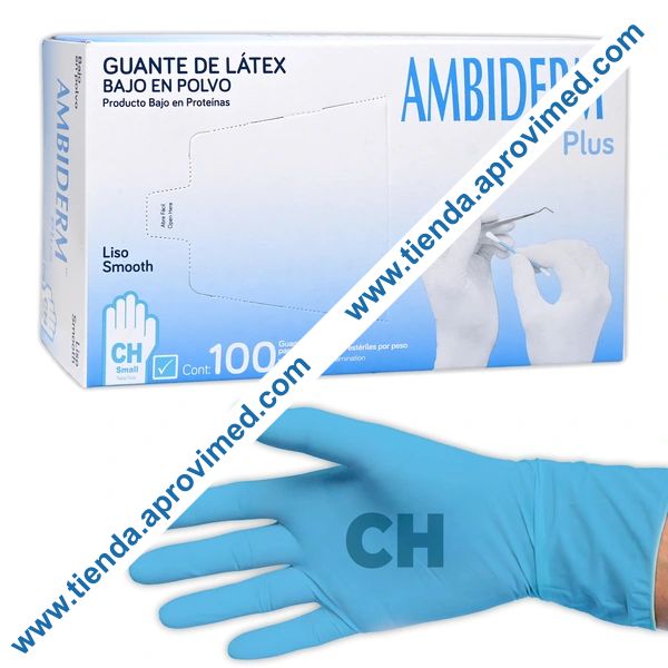 Guantes de látex no estériles para exploración – Paquete de 100 pzas
