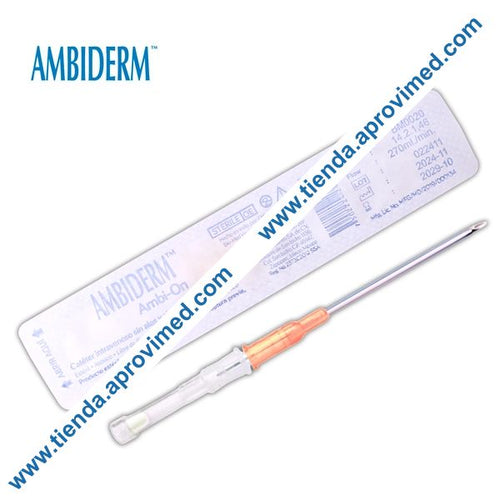 Catéter intravenoso 14G para infusiones — Color naranja