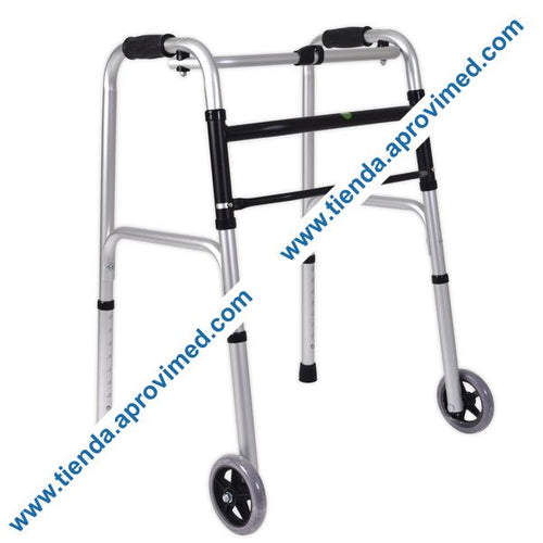 Andadera de aluminio con ruedas Eko-Mobility para movilidad segura