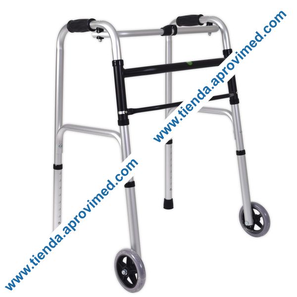 Andadera de aluminio con ruedas Eko-Mobility para movilidad segura