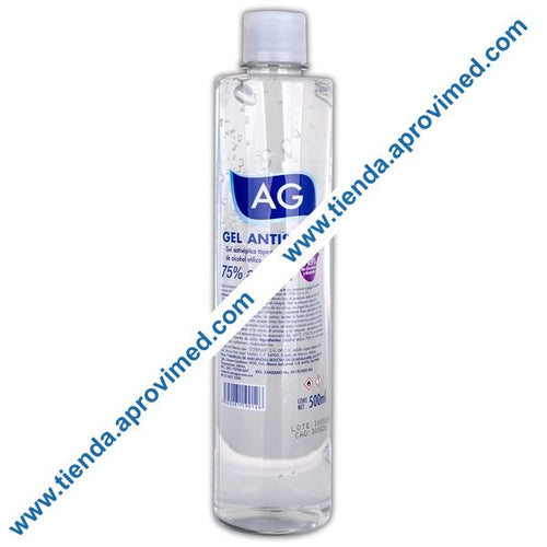 Gel Antibacterial con Alcohol al 75% — Botella 500 ml