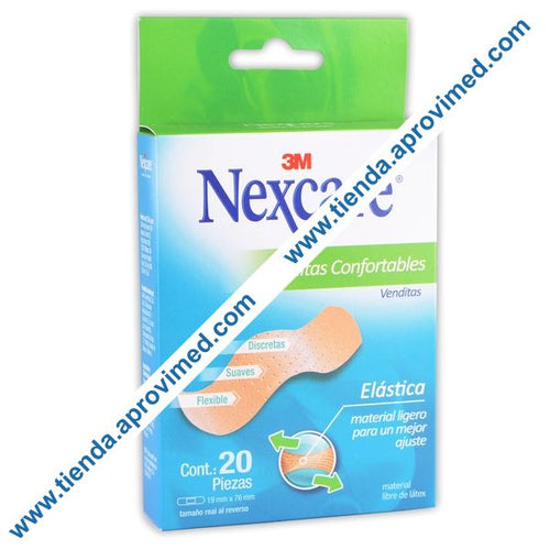 Venditas confortables Nexcare para heridas menores - Caja 20 pzs