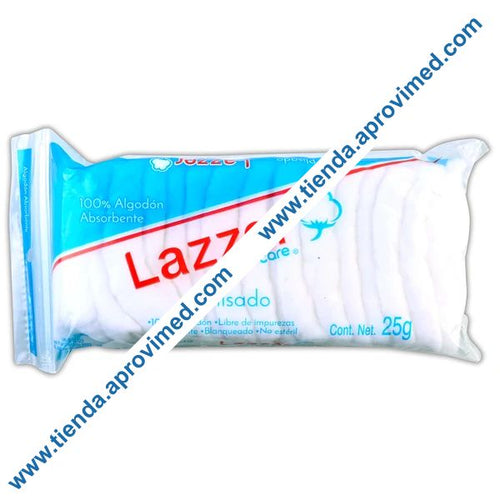 Algodón absorbente Lazzer Care 25 g para curaciones y limpieza