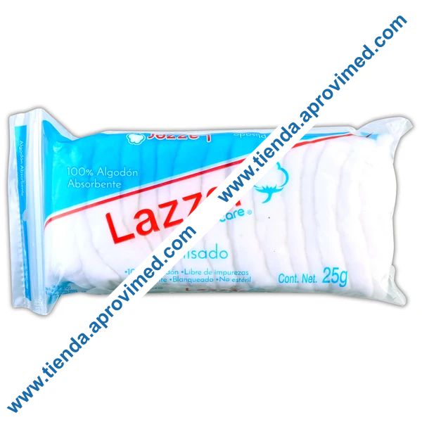 Algodón absorbente Lazzer Care 25 g para curaciones y limpieza