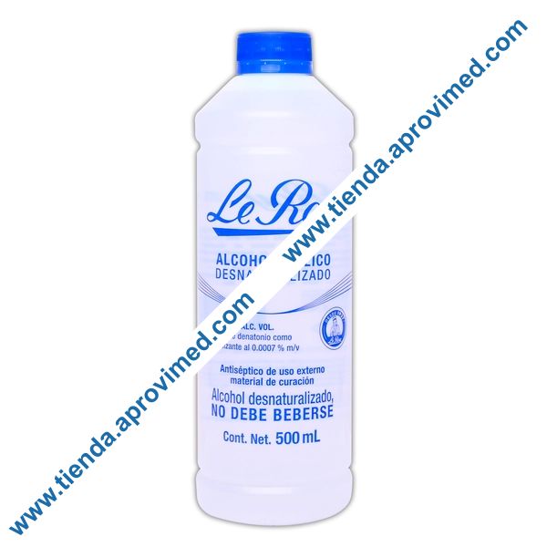Alcohol etílico desnaturalizado 70° G.L. Le Roy — Frasco 500 ml