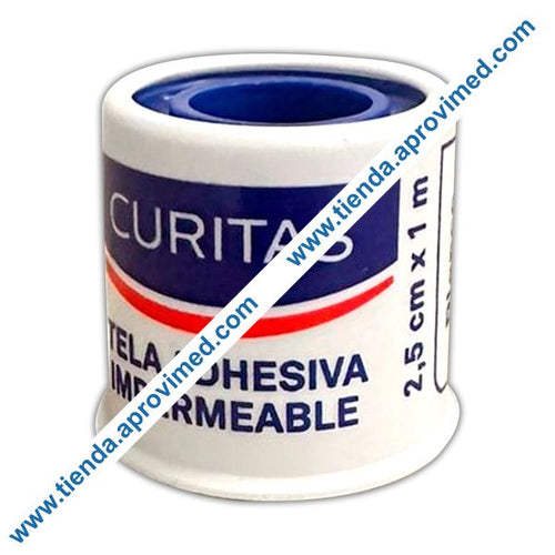 Cinta adhesiva de tela hipoalergénica para heridas — Carrete 1 m x 2.5 cm