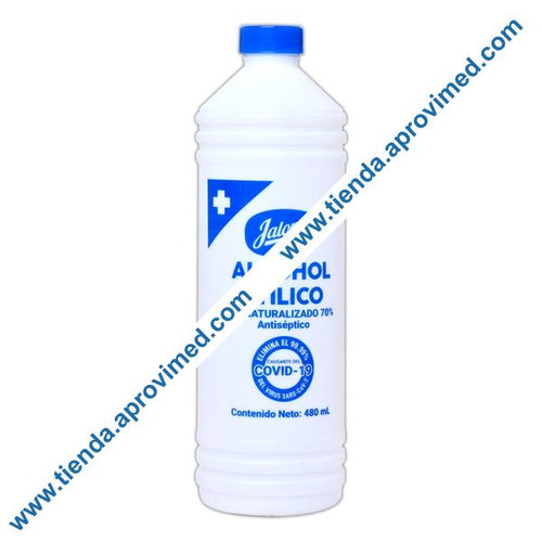 Alcohol etílico 70% para desinfección — Frasco 480 ml