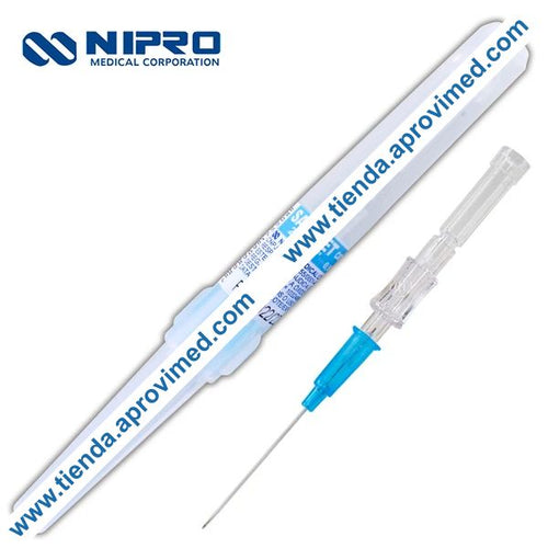 Catéter intravenoso 22G azul para infusiones seguras - 1 pieza