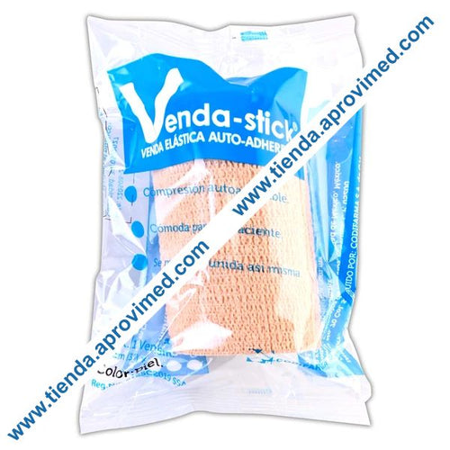 Venda elástica autoadherente color piel para rehabilitación — 4.5 m