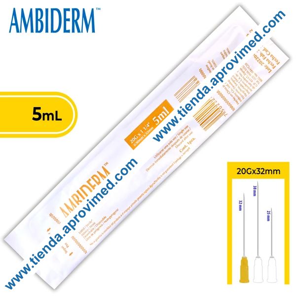 Jeringa desechable 5 ml con aguja de 20G — 1 pieza