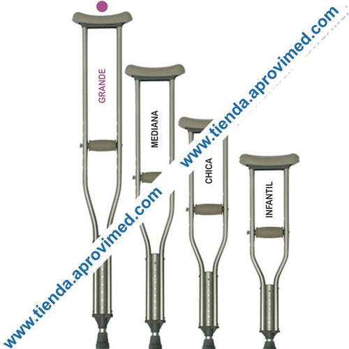 Muletas axilares de aluminio para adultos — Par Eko-Mobility