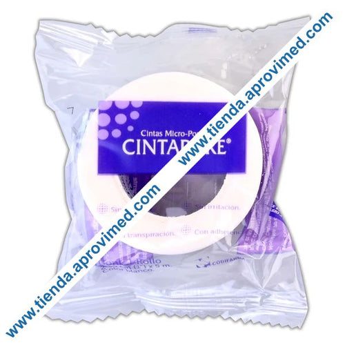 Cinta adhesiva microporosa de papel 2.5 cm — Rollo 5 m