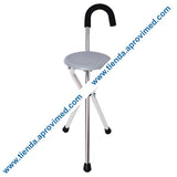Bastón plegable con asiento para caminatas — Ideal para adultos mayores