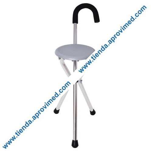 Bastón plegable con asiento para caminatas — Ideal para adultos mayores