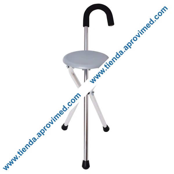 Bastón plegable con asiento para caminatas — Ideal para adultos mayores